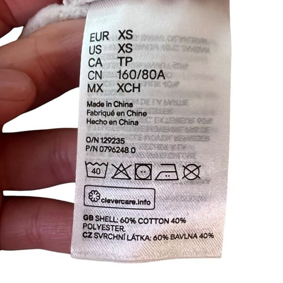 H&M cream fleece hoodie sweater dress. Size xs - Picture 5 of 9